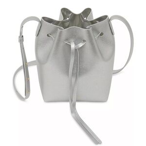 Iridescent/metallic bucket bag